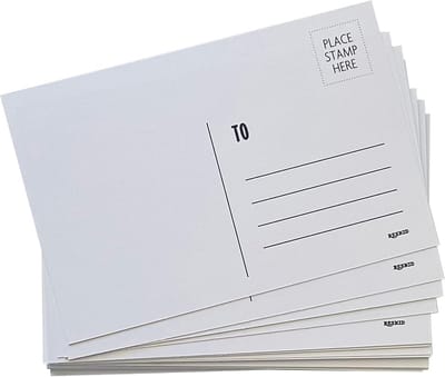 100 Blanco Ansichtkaarten 4x6 inch - Witte Postkaarten om te Versturen
