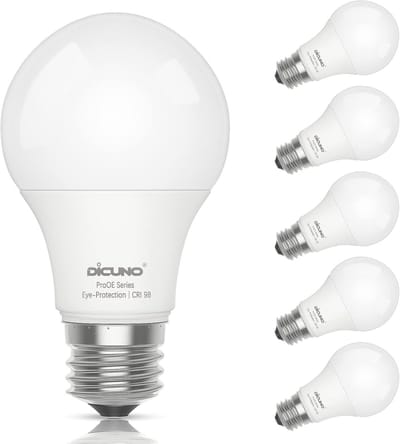 Set van 6 E27 LED Lampen Warm Wit 9W Hoge Kleurweergave CRI 98
