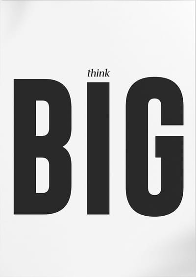 Think Big (Motivatie & Inspiratie) | Poster | A3: 30 x 40 cm