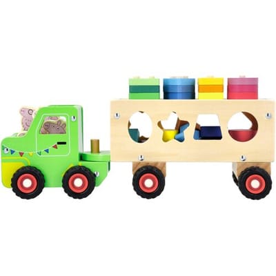 Lidl Houten vrachtwagen met aanhanger (Houten vorm vrachtwagen)