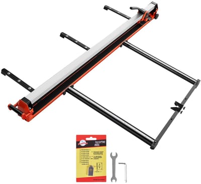 Tegelsnijder - Tegelsnijmachine - Snijlengte 180 cm - Rail met Schuifkop - Precisie-uitlijning - Hardmetalen Snijwiel - Steunpoten & Wielen - Voor Wand- en Vloertegels