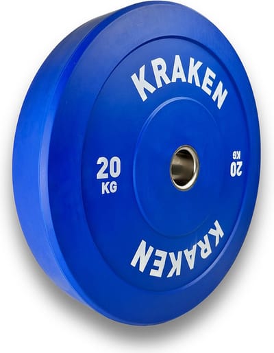 KRAKEN 20 KG Bumper Plate | Halterschijf Fitness Gewicht | Bumper Weight Plate | Krachttraining Bumperschijf 20KG | 50mm Bumperplates halterset | Sportgewichten | PREMIUM Gewichten | Comfortabel en Gemakkelijk vasthouden | Ontworpen voor Gyms