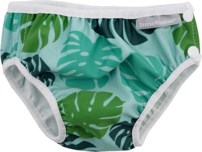 Vimse Groen Monstera - Wasbare Zwemluier S | 6-8 kgs - Vimse - Zwemkleding - OEKO-TEX® Standard 100