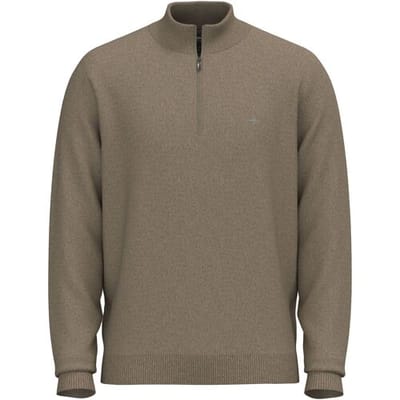 Fynch-Hatton Trui Troyer Zip Lambswool Taupe / male