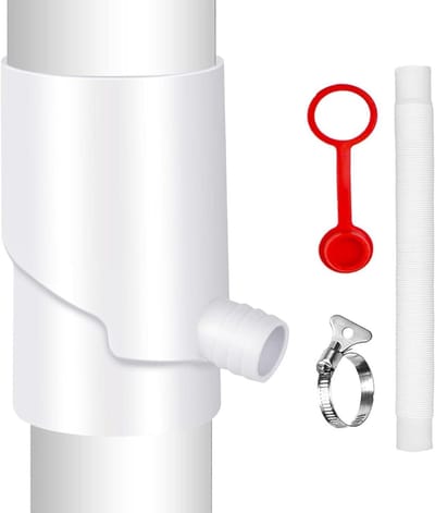Regenwateropvangset - Regentonset Waterton - Tuin Besproeien - UV-bestendig PP - 10 cm - Wit