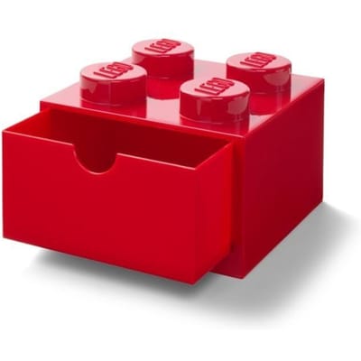 LEGO - Opbergbox Bureaulade Brick 4 - Kunststof - Rood