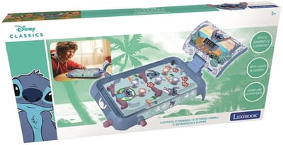Stitch elektronische tafelflipperkast met geweldig ontwerp, geluiden, verlichting en digitale scores tot play alone of challenge uw friends.