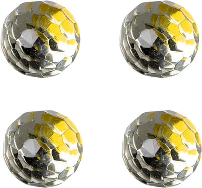 Clayre & Eef Deurknop Set van 4 Ø 4 cm Transparant Glas
