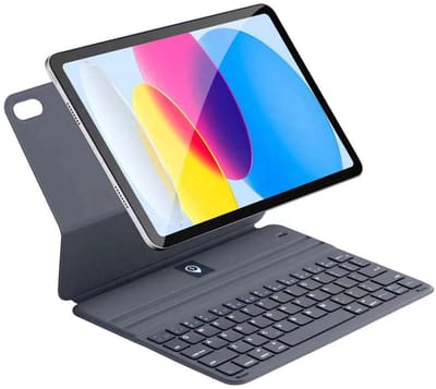 CaseMania Rugged Case hoesje geschikt voor Apple iPad 11 (A16)/iPad 10.9 (2022) - Effen Donkergrijs - Kunstleer