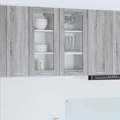 vidaXL Hangkast 2 pcs Grijs Sonoma 40 x 31 x 80 cm Bewerkt hout
