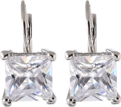 Behave - Oorbellen vierkant zirconia design - Tijdloos voor feest en werk