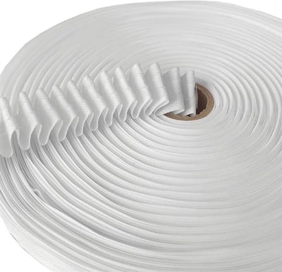 Transparante gordijn plooiband 25 mm - Verstelbare universele band voor gordijnen en stoffen - Lengte 5 m, 10 m of 50 m rol