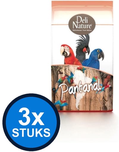 3x Deli Nature - Birdelicious papegaaien pantanal 2kg - Vogelvoer - 2 kg