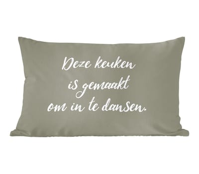 Sierkussens - Kussentjes Woonkamer - 60x40 cm - Deze keuken is gemaakt om in te dansen - Spreuken - Quotes