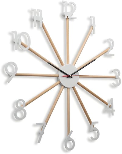 Home 3D - Moderne Stille Wandklok Stracciatella - 60cm - Gemaakt in Nederland - Home Design