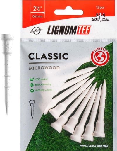 Golf Tees 62 mm - 16 Stuks, Wit - Hoogwaardige Accessoires voor Golfliefhebbers