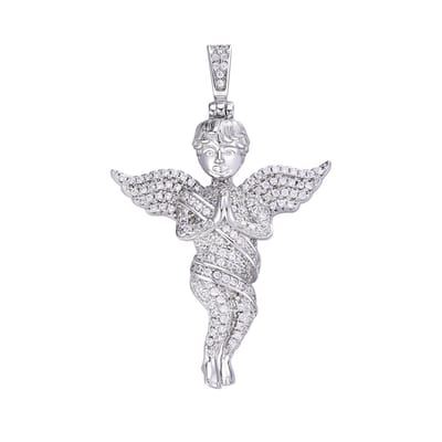 Juwelier Zwartevalk zilveren (gerhodineerd) engel hanger - 24.269