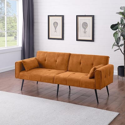 BLACKCOLORS - Gestoffeerde hoekbank - Chaise longue - 2-zits - Omkeerbare ottomanbank - Ideaal voor huis, appartement, studentenkamer, extra kamer en compacte ruimtes