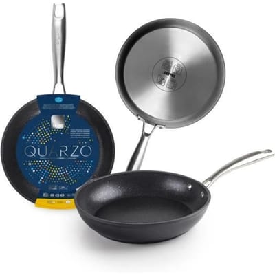 IBILI - Poêle Quarzo, 24 cm, Aluminium, Antiadhésif Quantanium, Compatible avec l'induction