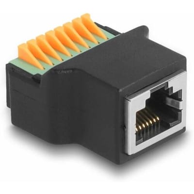 Delock RJ45 Netwerk Adapter Kabel [1x RJ45-bus - 1x Bus] 0 m Zwart, Groen