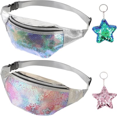 Elegante en praktische heuptas voor jongens en meisjes, 2 stuks, waterdicht en transparant, ideaal voor reizen en buitenactiviteiten