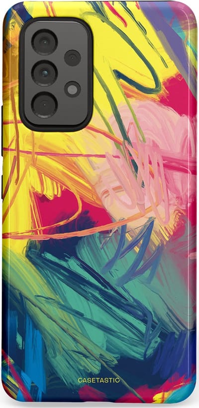Casetastic Hoesje Geschikt voor Samsung A53 - Stijlvolle Beschermende Duo-layer Case - Kleurenstorm