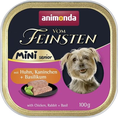 Animonda Dog - Vom Feinsten Mini Adult 32x100g | Huhn, Kaninchen und Basilikum
