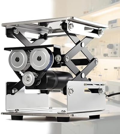 Elektrisch Hefplatform - Schaarrek Lift - Laboratorium Werk - Roestvrij Staal - 10 kg - Zilver