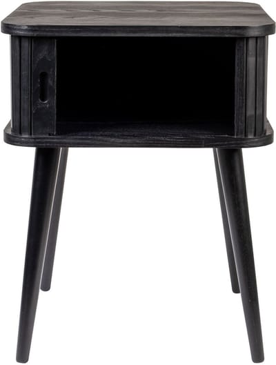 Zuiver Barbier Bijzettafel/ Nachtkastje Hout Zwart