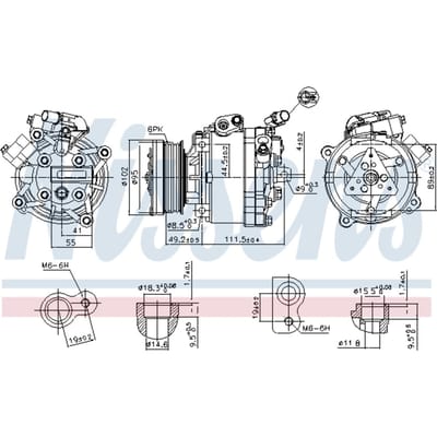 Compressor airconditioning NISSENS 890666