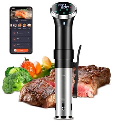 Sous-vide precisiegarer met groot touchscreen en wifi functie