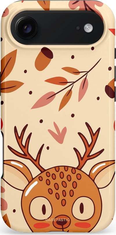 Casetastic hoesje geschikt voor Apple iPhone Air - MagSafe - Dubbellaagse bescherming - Hert in de herfst - Fashion Case - Zand Terracotta Rood