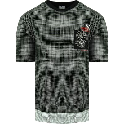 Puma x Michael Lau Crew Korte Mouw Zwart Heren Bedrukt Zak T-shirt 530360 51