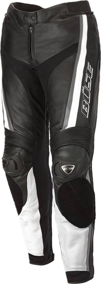 Büse Mille Dames Zwart Wit Leren Broek - Broek