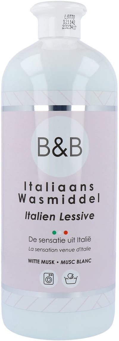 B&B Italiaanse Wasparfum Wasmiddel Witte Musk - 1000 ml