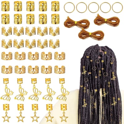Allecto - Haaraccessoires - Dreadlock Sieraad - 48 Stuks - Goudkleurig - Haarjuwelen - Perfect voor Festivals - Uniek Design