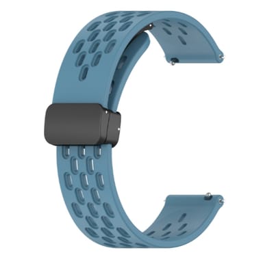 mijnSOS®- Horlogeband- Comfort- 22mm- Magneetsluiting- Blauw- Lichtblauw- Premium- Plus- Smart-Universeel