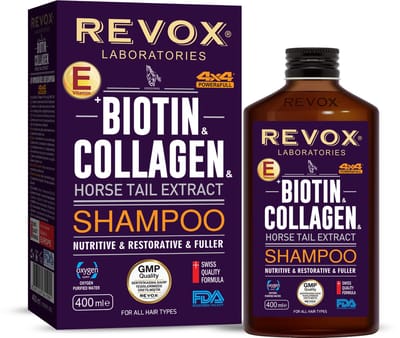 Revox Shampoo Biotin & Collagen – Verzorgend & Herstellend – Voor voller haar – 400 ml