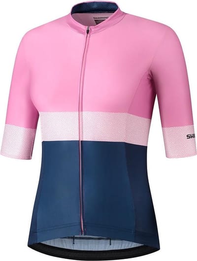 Shimano Yuri Fietsshirt Roze Blauw Dames-S