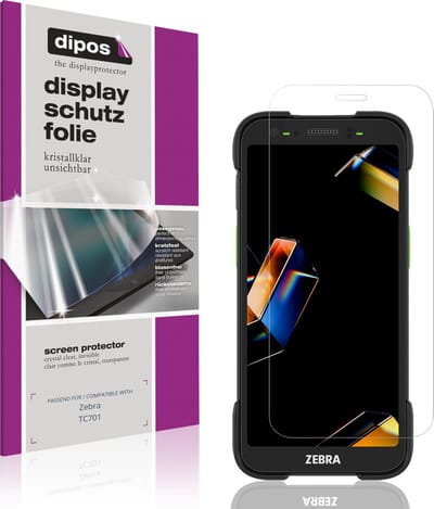 dipos – 4x Beschermfolie geschikt voor Zebra TC701 | Krasbestendige & heldere Screenprotector Ultra-Thin