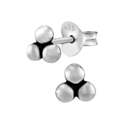 WeLoveSilver - zilveren oorstekers - drie bolletjes - 925 zilver