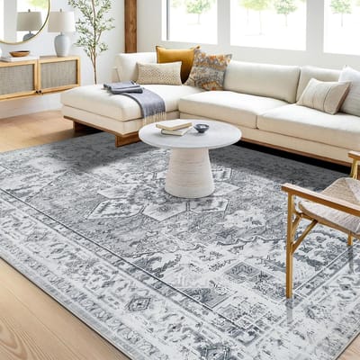 Dailygoods- Vloerkleed 140x200 cm - Laagpolig - Wasbaar - Antislip - Kunstwol - Boho design - Tapijt