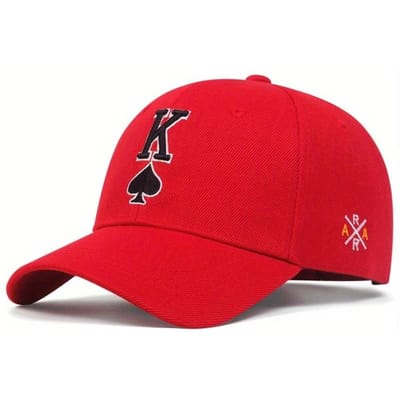 Mode Hip Hop K Letter honkbalpet Hip Hop Snapback Hoed Poker Geborduurd Golf Hoeden Buitensporten Vrijetijds Petten Papa Petten rood
