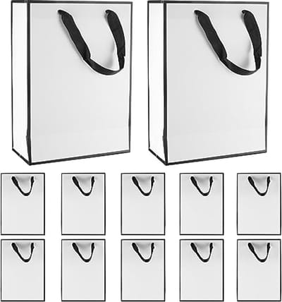 Kraft Papieren Cadeauzakken - 10 Stuks - Ideaal voor Feestjes, Verjaardagen en Cadeaus
