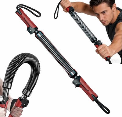 Meedeer Fitness Buigveer-Verstelbare Power Twister-20-40kg Arm Buigveer-Buigveer-Buighalter-Armtainer-Expander-Weerstandsveer-Krachttraining-Weerstandsveer-Zwart/Rood