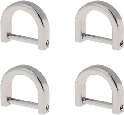 4-delige D-vormige D-ring set van legering voor bagage, kleding en rugzak accessoires (zilver)