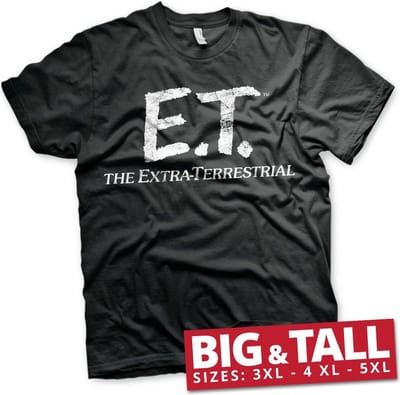 E.T. Extra-Terrestrial Big & Tall T-shirt Zwart
