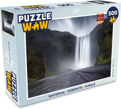 Puzzel Waterval - Gebergte - Jungle - Legpuzzel - Puzzel 500 stukjes