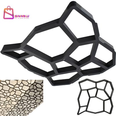 Herbruikbare Betonmal voor Tuintegels – Kunststof Bestratingsmal – – Tuinpad mal – Zwart – Betonmal – DIY Ontwerp Tuintegels - 22444