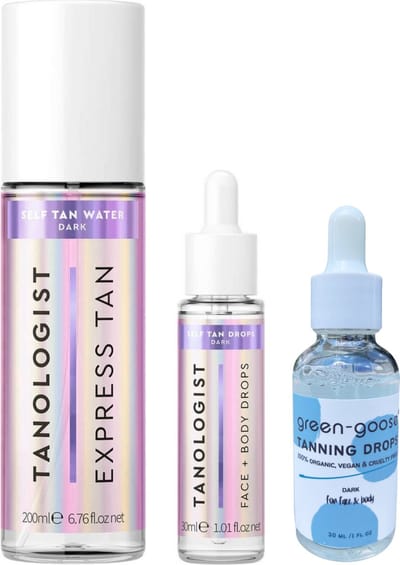 Tanologist Tanning Pakket - Tanning Water - Tanning Drops - Dark - 3-delig - duurzaam - vegan - natuurlijke bruiner